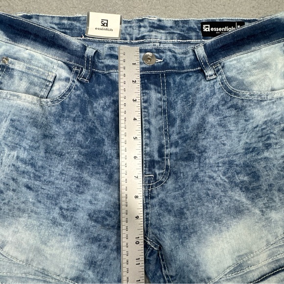 Sp Essentials Active Flex Light Sand Blue Jean Short Men's Size 34 Slim NWT - Picture 4 of 13